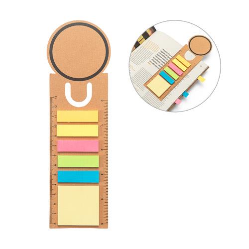 SAWYER. Zestaw biurowy 3 w 1, wykonany w 100% z papieru pochodzącego z recyklingu, z okrągłą górną częścią i czarnym nadrukiem na całym obwodzie