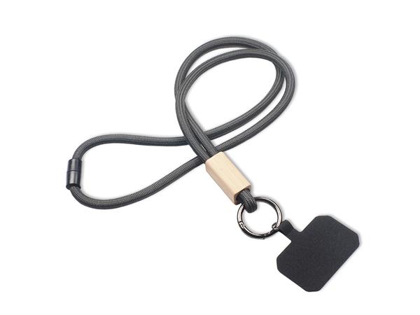 Smycz do telefonu 230635935 - szary - ciemny