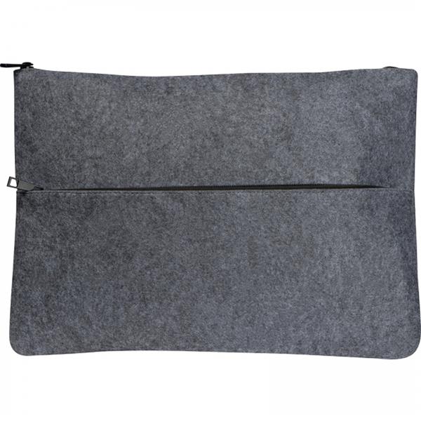 Teczka na dokumenty z filcu z recyklingu FRANCIS - ciemnoszary