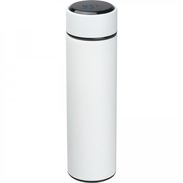 Termos z wyświetlaczem LED 450 ml WINSTON - biały