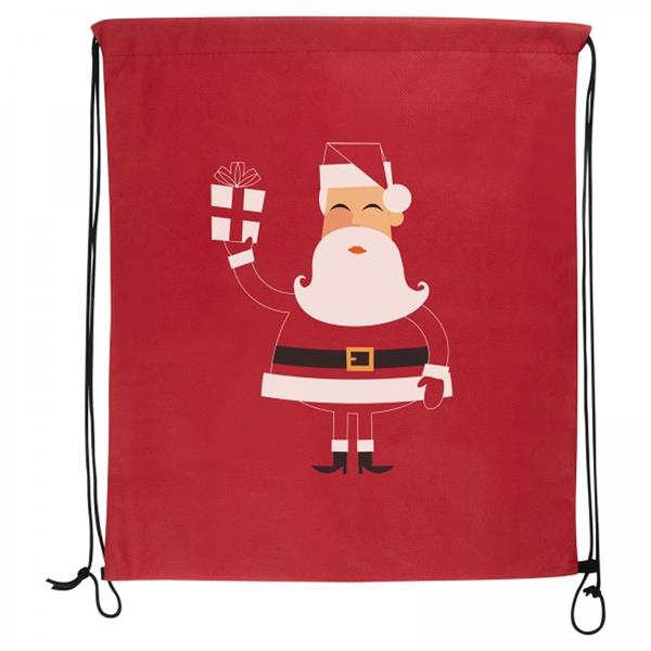 Worek z motywem świątecznym LIVIA - czerwony