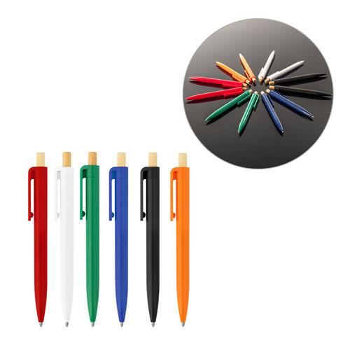 ZARA. Długopis z recyklingowanego ABS (100% rABS) z bambusową przycisk