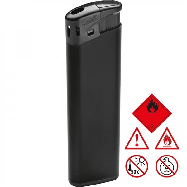 Zapalniczka plastikowa FRANK - czarny