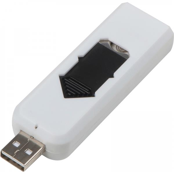Zapalniczka z ładowaniem USB REUBEN - biały