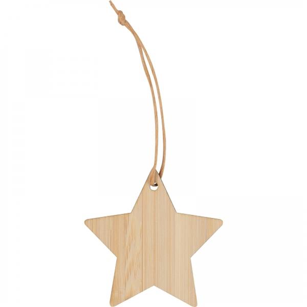 Zawieszka na choinkę gwiazdka BRANDON - beżowy
