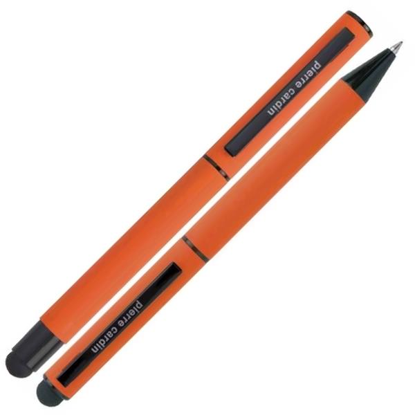 Zestaw piśmienny długopis i pióro kulkowe touch pen soft touch CELEBRATION Pierre Cardin - pomarańczowy