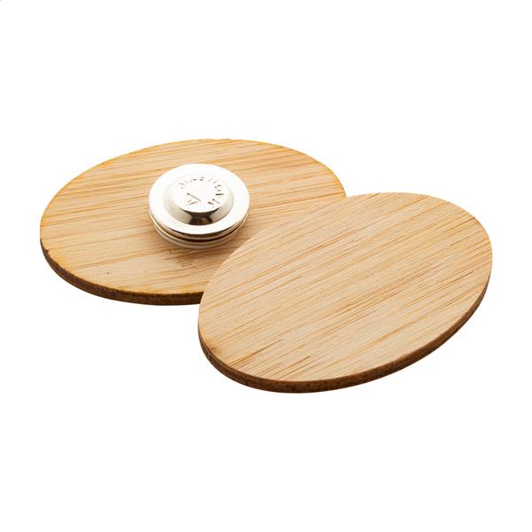 bambusowa przypinka/pins BooBadge