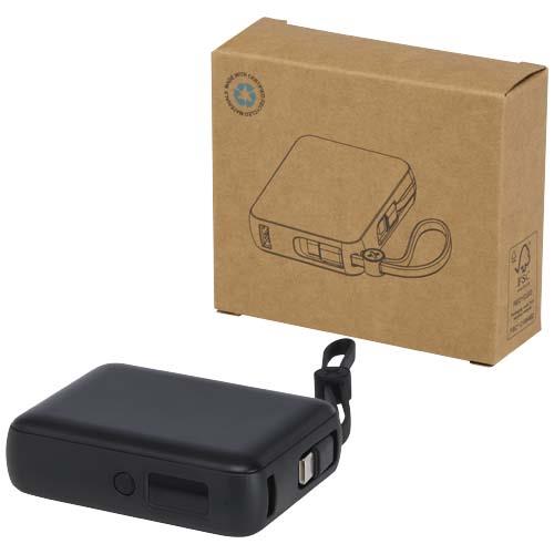 Acrux powerbank do tabletu o pojemności 10 000 mAh i mocy 35 W z wbudowanym kablem typu C - wykonany z tworzyw sztucznych poc