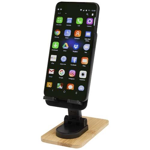 Alfirk składany stojak na telefon z tworzyw sztucznych pochodzących z recyklingu z elementami bambusowymi