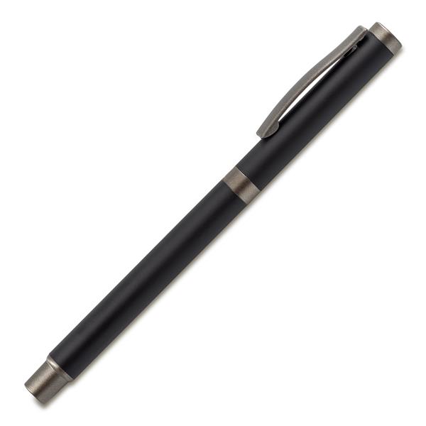 Aluminiowy długopis z żelowym wkładem Lille, czarny