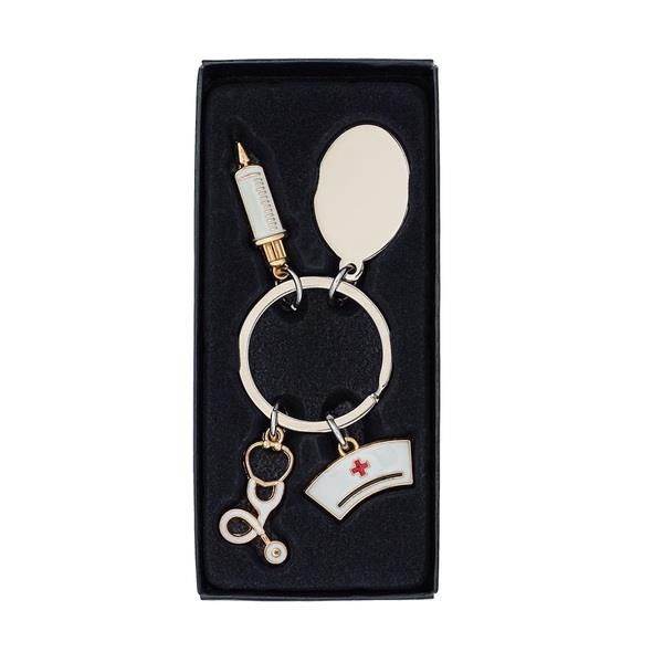 Brelok Esculap, srebrny