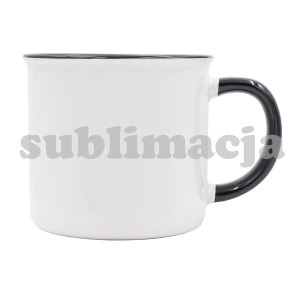 Kubek z powłoką sublimacyjną Ars 400 ml, czarny