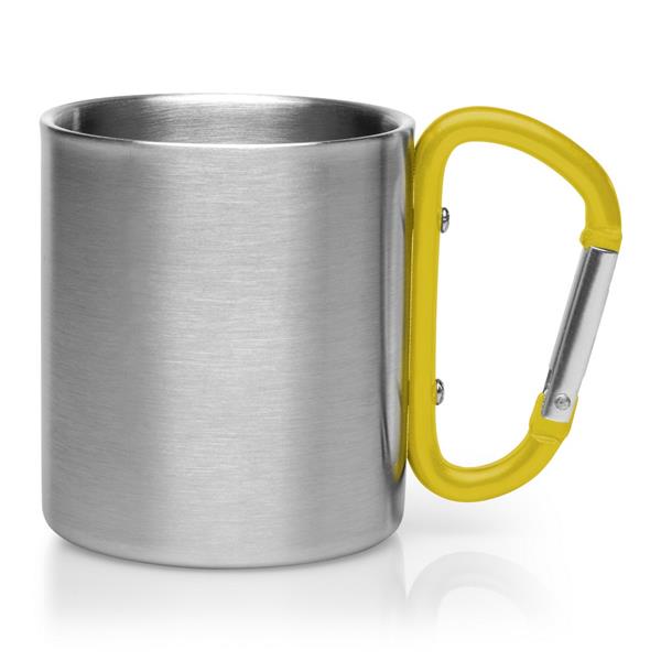 Metalowy kubek 210 ml z karabińczykiem | Easton - V8437-08
