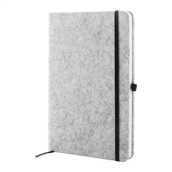 Notes z okładką z filcu RPET Refelt Note A5