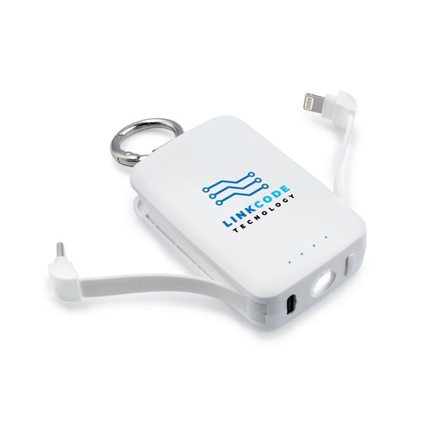 Power bank 4000 mAh, karabińczyk i lampka 1W | Dimetrice - VA109-02