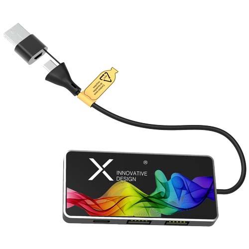 SCX.design H20 koncentrator USB 8 w 1 z podwójnym wejściem i 6 portami