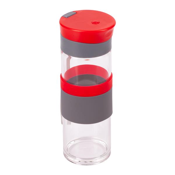 Szklana butelka Top Form 440 ml, czerwony