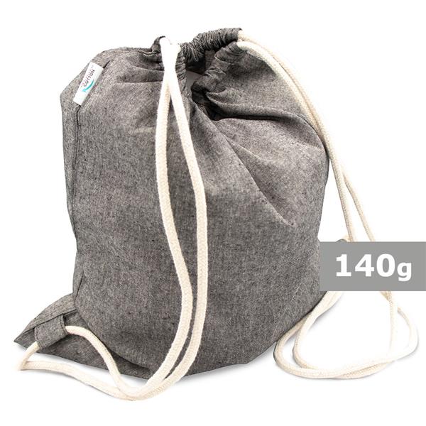 Worek ze sznurkiem z bawełny z recyklingu i poliestru z recyklingu B'RIGHT | Jose - V4869-19