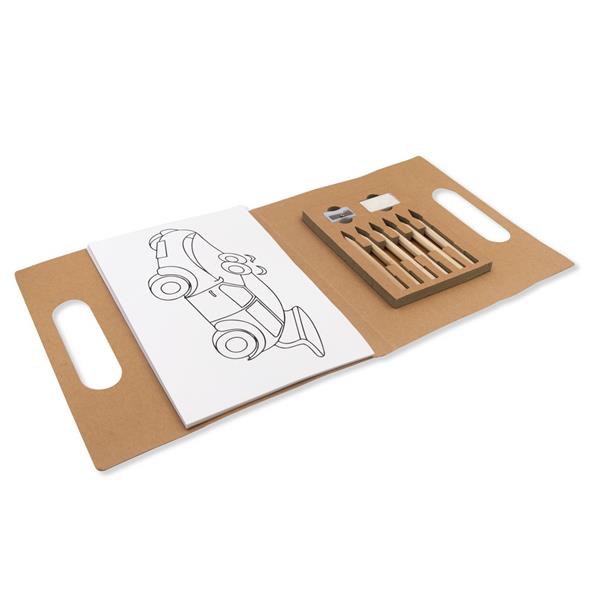 Zestaw do kolorowania, kredki, temperówka, gumka | Legend - V8435-00