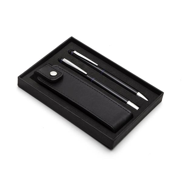 Zestaw piśmienniczy Curitiba, niebieski