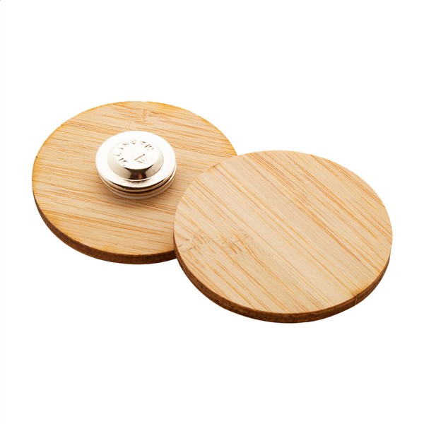 bambusowa przypinka/pins BooBadge