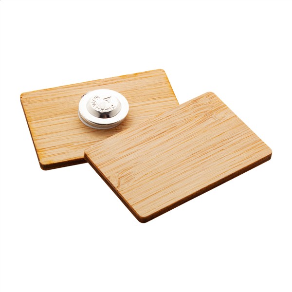 bambusowa przypinka/pins BooBadge