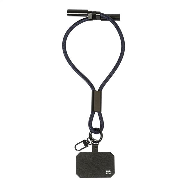 smycz na nadgarstek, uchwyt na telefon, kabel 60W RPET CuffCharge