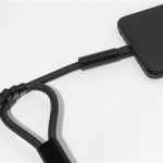 smycz na nadgarstek, uchwyt na telefon, kabel 60W RPET CuffCharge