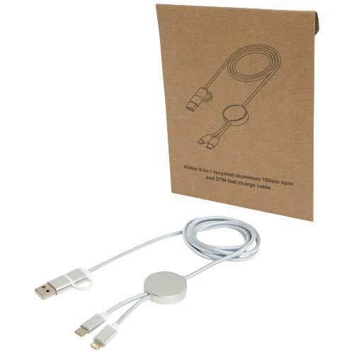 Alasia kabel do synchronizacji danych i szybkiego ładowania 5 w 1 27 W o długości 150 cm z tworzyw sztucznych i aluminium poc
