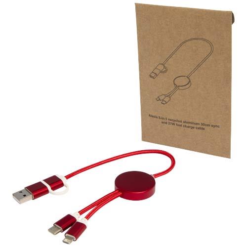 Alasia kabel do synchronizacji danych i szybkiego ładowania 5 w 1 27 W o długości 30 cm z tworzyw sztucznych i aluminium poch