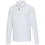 Apollo koszulka polo z zamkiem do połowy i długimi rękawami, uniseks 245 g/m2
