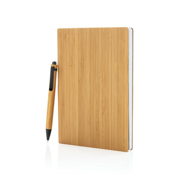 Bambusowy notatnik A5 z bambusowym długopisem - P772.159