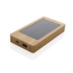 Bambusowy power bank 10000 mAh, ładowarka słoneczna - P322.399