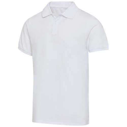 Beryl naturalna koszulka polo z recyklingu z krótkim rękawem, unisex, o gramaturze 220 g/m2