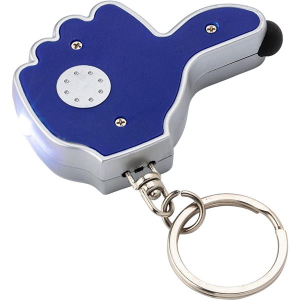 Brelok do kluczy "kciuk", lampka LED, touch pen - V1686-04