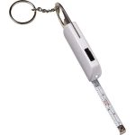 Brelok do kluczy, lampka LED, otwieracz do butelek, miara 1m - V9458-02
