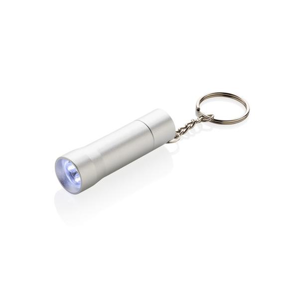 Brelok do kluczy z aluminium z recyklingu, latarka Flash - P514.0402