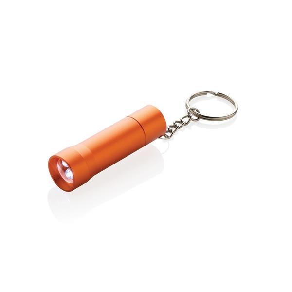 Brelok do kluczy z aluminium z recyklingu, latarka Flash - P514.0408