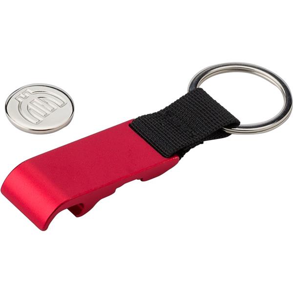 Brelok do kluczy, żeton do wózka na zakupy, otwieracz do butelek - V6921-05