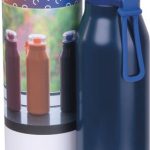 Butelka termiczna stalowa z recyklingu GRAND HAVEN MoLu 640 ml - granatowy