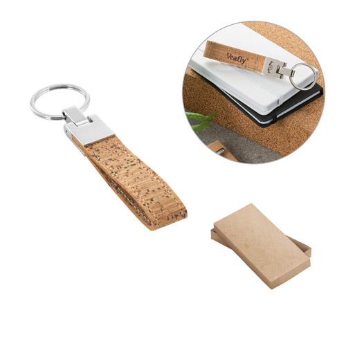 CORKS. Brelok wykonany z korka i metalu