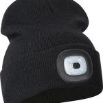 Czapka zimowa z LED rPET MAITLAND - czarny