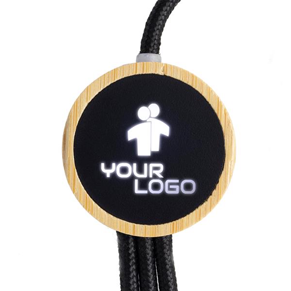 Długi kabel 3w1 z podświetlanym logo LH-ZMU06 - beżowy