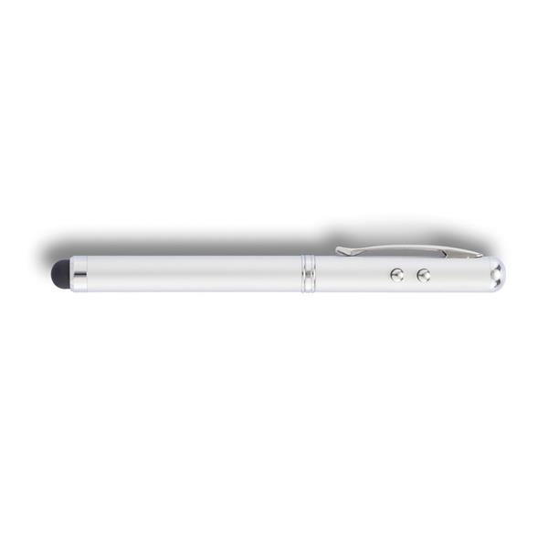 Długopis 4 w 1, touch pen, wskaźnik laserowy, latarka - P327.102