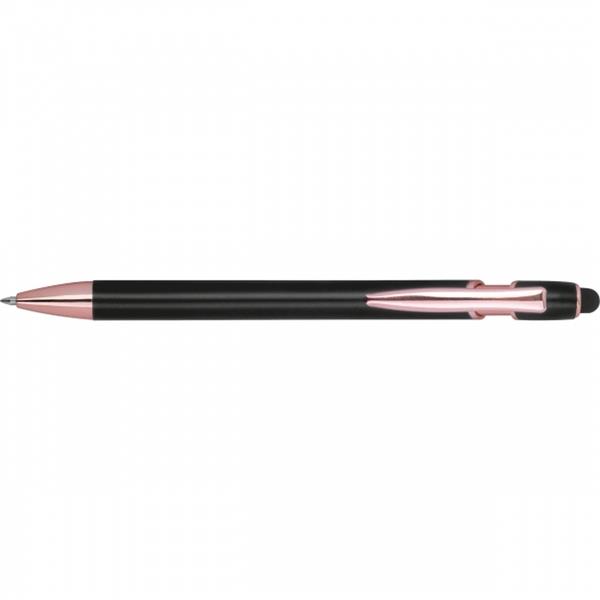 Długopis aluminiowy z recyklingu żelowy touch pen BELO HORIZONTE - czarny