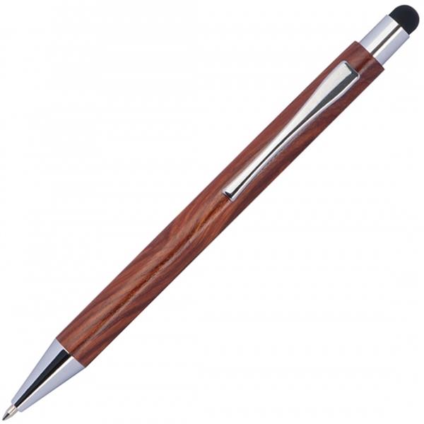 Długopis drewniany touch pen BILZEN - brązowy