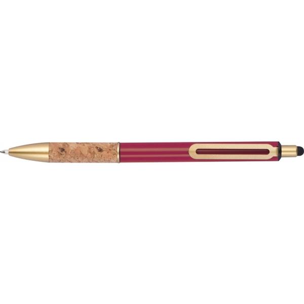 Długopis metalowy touch pen CAPRI - bordowy