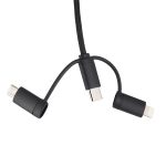 Kabel 4w1 z podświetlanym logo, LH-ZM02 - czarny