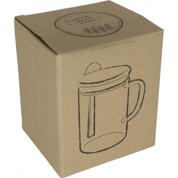 Kubek szklany z łyżeczką JACKSON 420 ml - przeźroczysty