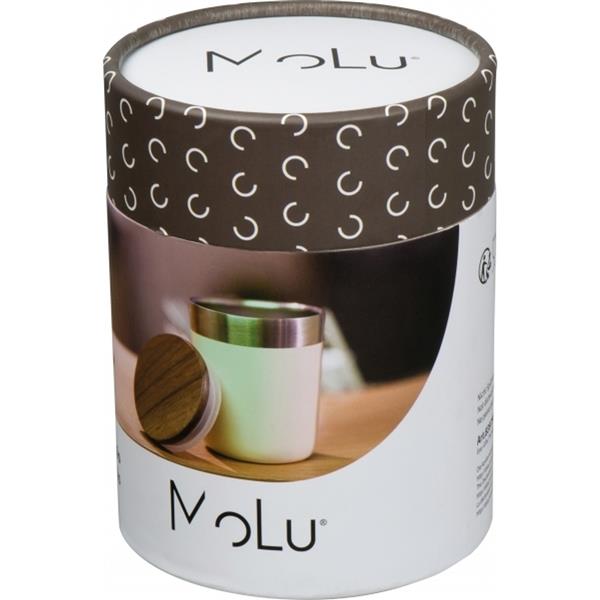 Kubek termiczny stalowy z recyklingu PORTOFINO MoLu 300 ml - biały